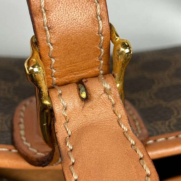 Celine Macadam Pattern All Over Diagonal Shoulder Bag Brown - Picture 4 of 6